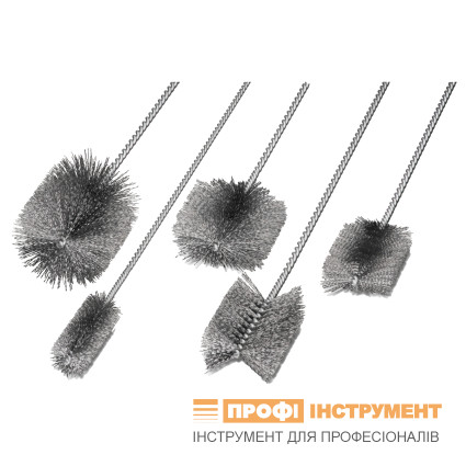 Набор щеток ерш и котловых LESSMANN диаметром 38/50/75/100 стальная  проволока (5 шт) (599931)