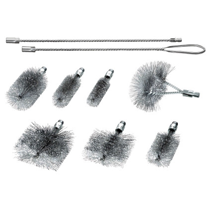 Набор щеток ерш и котловых LESSMANN диаметром 30/40/63/50/780 стальная гофрированная проволока (9 шт) (599962)
