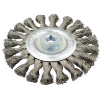 LESSMANN disc brush, 125x14x(14x2.0) mm, straight stainless steel wire Z20 (M20284)