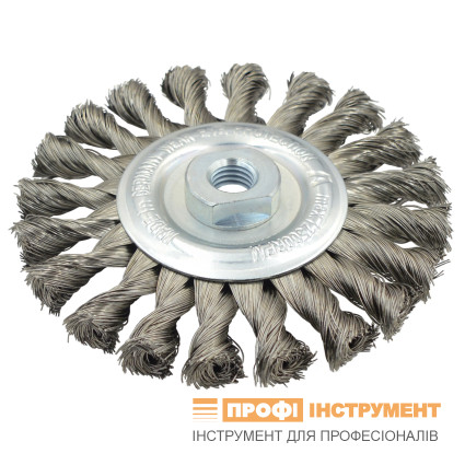 Щітка дискова джгутова LESSMANN 125х14х(14x2,0) мм прямий нержавіючий дріт Z20 (M20284)