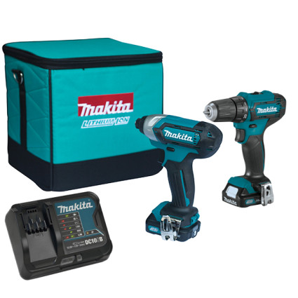 Набір MAKITA CLX224SA (DF333,TD110D, 10,8 В, 2х2Аг(BL102), сумка, зарядний пристрій (BL1021)