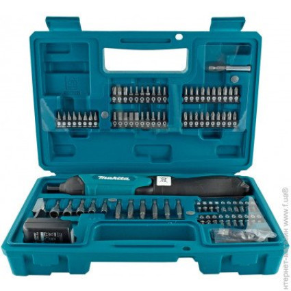 Аккумуляторна викрутка Makita DF 001 DWс + набір приладдя 81 шт.