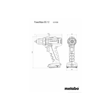 Акумуляторний дриль-шуруповерт Metabo POWERMAXX BS 12 (601036500)