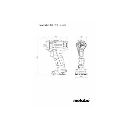 Аккумуляторная дрель-шуруповерт METABO POWERMAXX BS 12 Q (601037500)