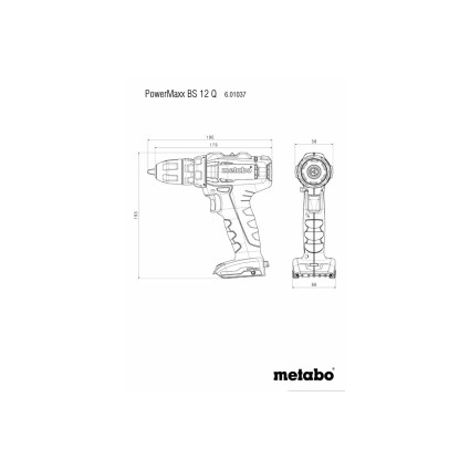 Аккумуляторная дрель-шуруповерт METABO POWERMAXX BS 12 Q (601037500)