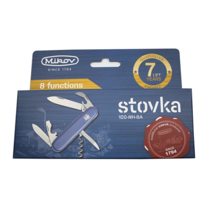 STOVKA Pocket folding knife 6-piece with corkscrew and bottle opener and can opener 100-NH-6A