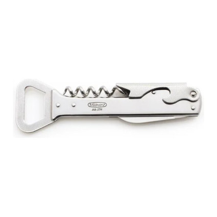 HANDY Waiter's folding knife all metal – 4-piece with corkscrew, bottle opener 236-NN-4 HANDY Waiter's folding knife all metal – 4-piece with corkscrew, bottle opener 236-NN-4