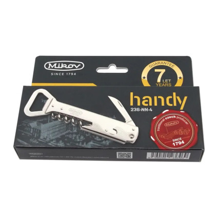 HANDY Waiter's folding knife all metal – 4-piece with corkscrew, bottle opener 236-NN-4 HANDY Waiter's folding knife all metal – 4-piece with corkscrew, bottle opener 236-NN-4