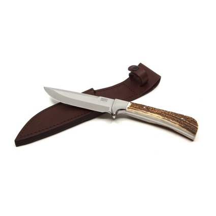 Hunting knife LES wide – handle scale antler 398-NP-13/B