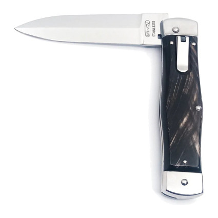 OTF knife PREDATOR HAMMER – handle scale buffalo horn 241-NR-1/HAMMER OTF knife PREDATOR HAMMER – handle scale buffalo horn 241-NR-1/HAMMER