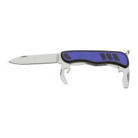 Pocket knife PRAKTIK 3-piece with bottle opener and can opener blue handle scale 115-NH-3 Pocket knife PRAKTIK 3-piece with bottle opener and can opener blue handle scale 115-NH-3
