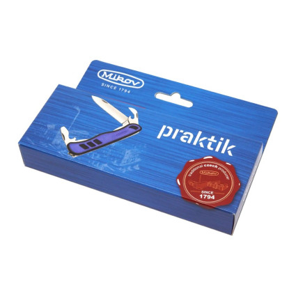 Кишеньковий ніж PRAKTIK 3-предметний з відкривачкою для пляшок і консервів, синя накладка руків'я 115-NH-3 Кишеньковий ніж PRAKTIK 3-предметний з відкривачкою для пляшок і консервів, синя накладка руків'я 115-NH-3