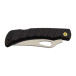 Pocket folding knife CROCODILE black handle scale, blade with hole 243-NH-1/B