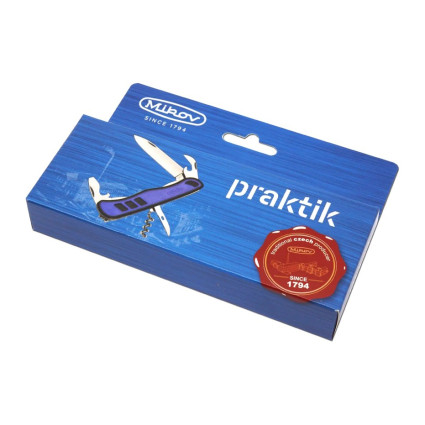 Карманный нож PRAKTIK 5-предметный со штопором, шило, открывалкой для бутылок и консервов, синяя накладка рукояти 115-NH-5A Карманный нож PRAKTIK 5-предметный со штопором, шило, открывалкой для бутылок и консервов, синяя накладка рукояти 115-NH-5A