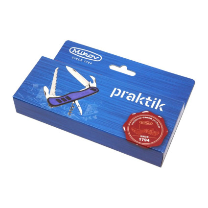 Карманный нож PRAKTIK 6-предметный с пилкой, штопором, открывалкой для бутылок и консервов, синяя накладка рукояти 115-NH-6A Карманный нож PRAKTIK 6-предметный с пилкой, штопором, открывалкой для бутылок и консервов, синяя накладка рукояти 115-NH-6A