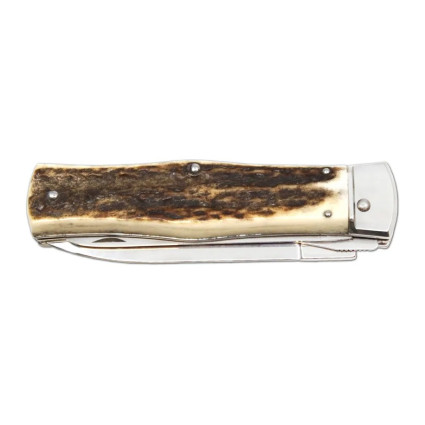 OTF knife PREDATOR 2-piece with saw – handle scale antler 241-NP-2 OTF knife PREDATOR 2-piece with saw – handle scale antler 241-NP-2