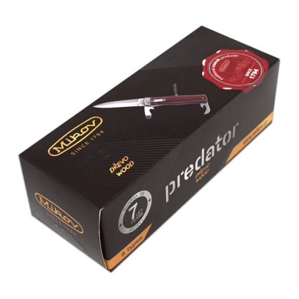 OTF knife PREDATOR 3-piece with bottle opener and can opener – rosewood handle scale 241-ND-3