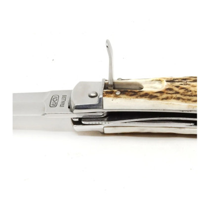 OTF knife PREDATOR 3-piece with bottle opener and can opener – handle scale antler 241-NP-3 OTF knife PREDATOR 3-piece with bottle opener and can opener – handle scale antler 241-NP-3