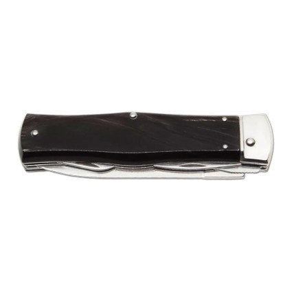 OTF knife PREDATOR 3-piece with bottle opener and can opener – handle scale buffalo horn 241-NR-3 OTF knife PREDATOR 3-piece with bottle opener and can opener – handle scale buffalo horn 241-NR-3