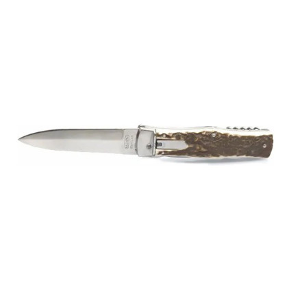 OTF knife PREDATOR 4-piece with corkscrew and bottle opener and can opener – handle scale antler 241-NP-4 OTF knife PREDATOR 4-piece with corkscrew and bottle opener and can opener – handle scale antler 241-NP-4