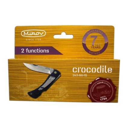Карманный нож CROCODILE с клипсой, черные накладки рукояти, 243-NH-1 CLIP Карманный нож CROCODILE с клипсой, черные накладки рукояти, 243-NH-1 CLIP