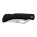 Pocket folding knife CROCODILE with clip black handle scale, blade with hole 243-NH-1/B CLIP