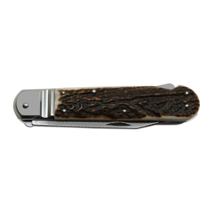 HUNTER 2-piece Folding Hunting Knife with Saw – Antler Handle Scale 230-XP-2 HUNTER 2-piece Folding Hunting Knife with Saw – Antler Handle Scale 230-XP-2