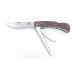 Hunting folding knife HUBERT 3-piece with saw and pick – rosewood handle 245-XP-3