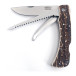 Hunting folding knife HUBERT 3-piece with saw and pick – rosewood handle 245-XP-3 Hunting folding knife HUBERT 3-piece with saw and pick – rosewood handle 245-XP-3