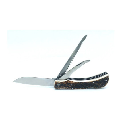 Hunting folding knife HUBERT 3-piece with saw and pick – rosewood handle 245-XP-3 Hunting folding knife HUBERT 3-piece with saw and pick – rosewood handle 245-XP-3
