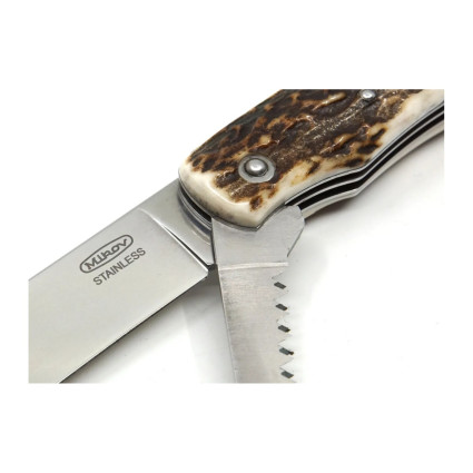 Hunting folding knife HUBERT 2-piece with saw – rosewood handle 245-XP-2 Hunting folding knife HUBERT 2-piece with saw – rosewood handle 245-XP-2