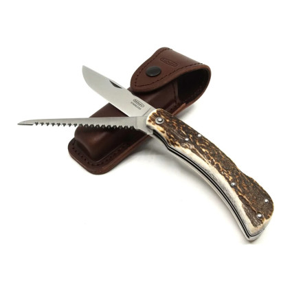 Hunting folding knife HUBERT 2-piece with saw – rosewood handle 245-XP-2 Hunting folding knife HUBERT 2-piece with saw – rosewood handle 245-XP-2