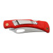 Pocket folding knife CROCODILE with clip red handle scale, blade with hole 243-NH-1/B CLIP Pocket folding knife CROCODILE with clip red handle scale, blade with hole 243-NH-1/B CLIP