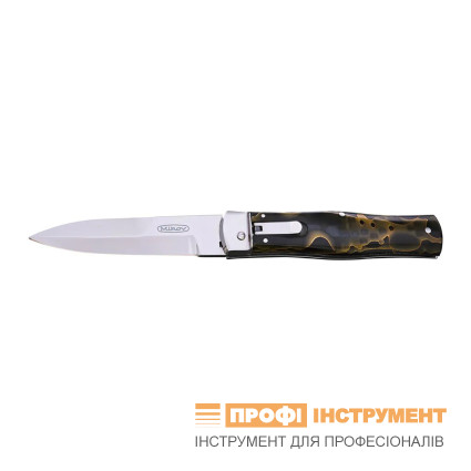 Ніж викидний PREDATOR – сталь N690, накладка руків'я з раффіру зеленого 241-BRa-1 RAFFIR