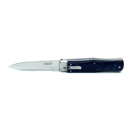 OTF knife PREDATOR – steel N690, raffir handle scale blue 241-BRa-1 RAFFIR