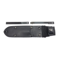 Leather sheath UTON BLACK OG including accessories 362-OG-4