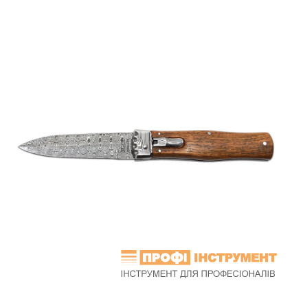 Ніж викидний PREDATOR JAGUAR – дамаська сталь, накладка руків'я з амбоїни 241-DD-1 Ніж викидний PREDATOR JAGUAR – дамаська сталь, накладка руків'я з амбоїни 241-DD-1