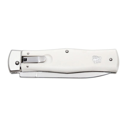 OTF knife PREDATOR with clip white handle scale 241-NH-1/KLIP OTF knife PREDATOR with clip white handle scale 241-NH-1/KLIP