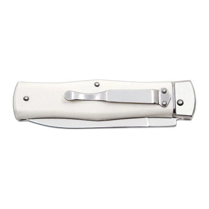 OTF knife PREDATOR with clip white handle scale 241-NH-1/KLIP OTF knife PREDATOR with clip white handle scale 241-NH-1/KLIP
