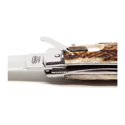 OTF knife PREDATOR 4-piece with clip – handle scale horn 241-NP-4/N/CLIP