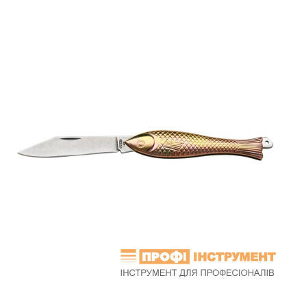 Кишеньковий ніж RYBIČKA – жовтий стоунвош 130-NZn-1/ZL – STONEWASH