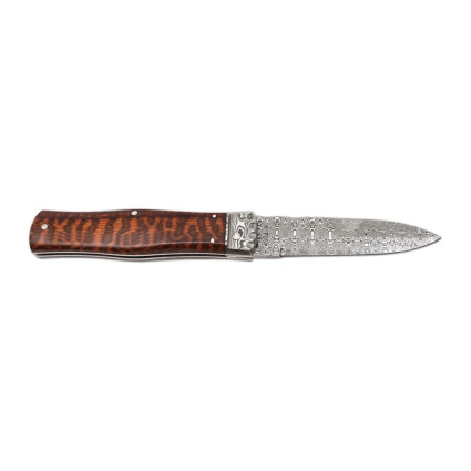Нож выкидной PREDATOR JAGUAR – дамасская сталь, накладка рукояти из змеиного дерева 241-DD-1 Нож выкидной PREDATOR JAGUAR – дамасская сталь, накладка рукояти из змеиного дерева 241-DD-1