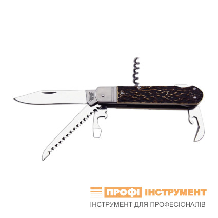 Hunting folding knife FIXIR 5-piece with saw, corkscrew and bottle opener and can opener 232-XH-5V