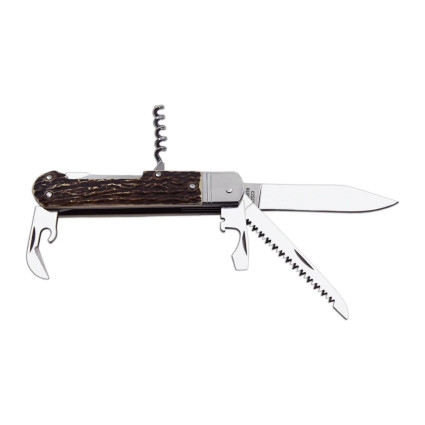 Hunting folding knife FIXIR 5-piece with saw, corkscrew and bottle opener and can opener 232-XH-5V
