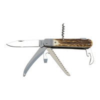 Hunting folding knife FIXIR 6-piece with saw, pick, and corkscrew – handle scale antler 232-XP-6V Hunting folding knife FIXIR 6-piece with saw, pick, and corkscrew – handle scale antler 232-XP-6V