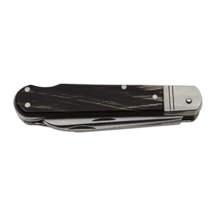 Hunting folding knife FIXIR 3-piece with saw and pricker – handle scale buffalo horn 232-XR-3 Hunting folding knife FIXIR 3-piece with saw and pricker – handle scale buffalo horn 232-XR-3