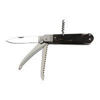 Hunting folding knife FIXIR 4-piece with saw, pick, and corkscrew – buffalo horn handle scale 232-XR-4V Hunting folding knife FIXIR 4-piece with saw, pick, and corkscrew – buffalo horn handle scale 232-XR-4V