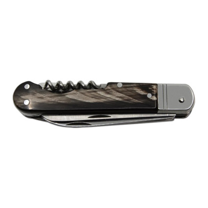 Hunting folding knife FIXIR 4-piece with saw, pick, and corkscrew – buffalo horn handle scale 232-XR-4V Hunting folding knife FIXIR 4-piece with saw, pick, and corkscrew – buffalo horn handle scale 232-XR-4V