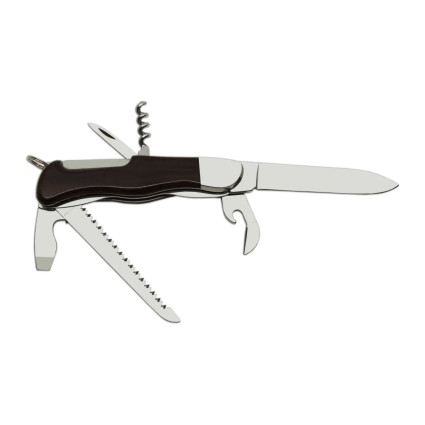 Outdoor folding pocket knife HIKER 6-piece with saw, corkscrew and bottle opener and can opener – ha