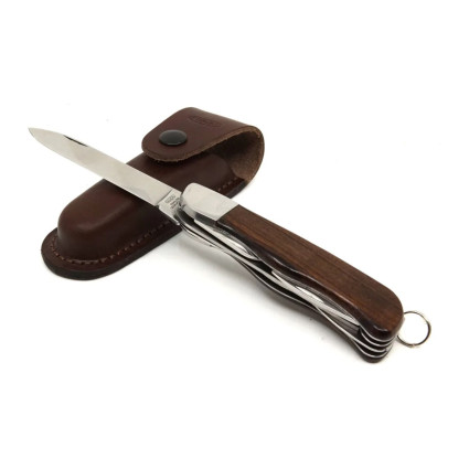 Outdoor folding pocket knife HIKER 6-piece with saw, corkscrew and bottle opener and can opener – ha
